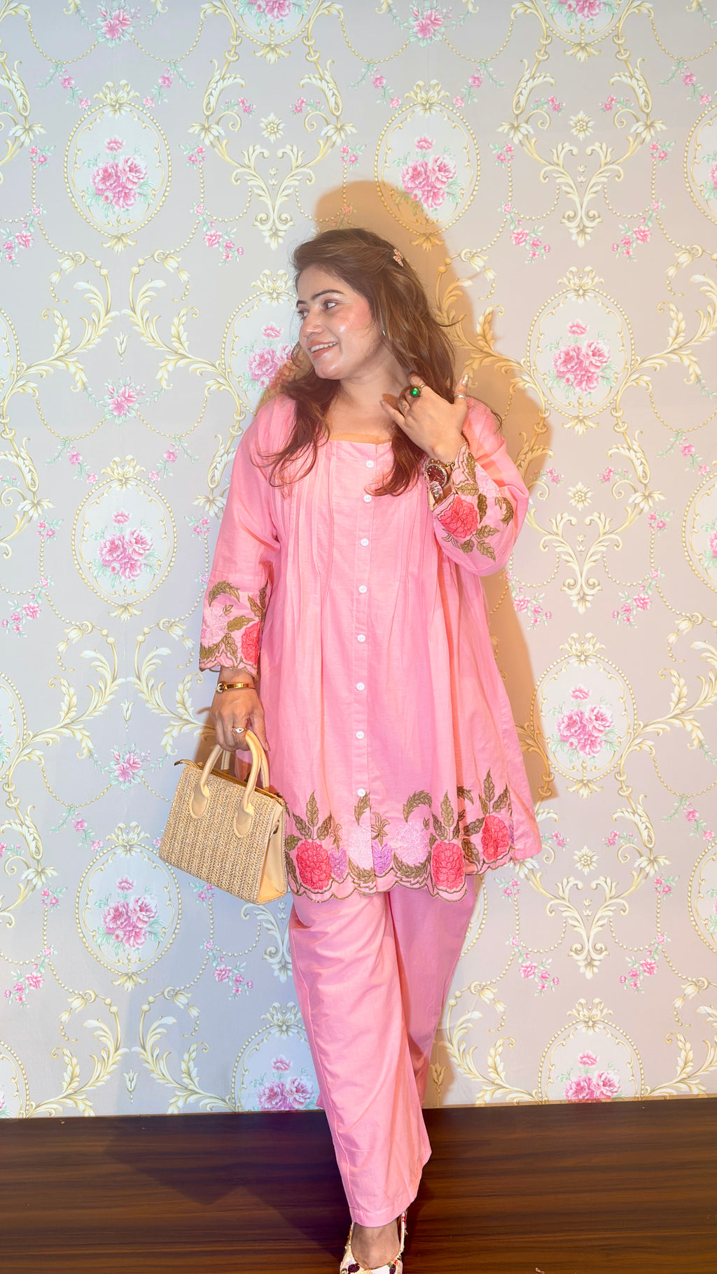 EMBROIDERED COTTON 2PC CO-ORD SET