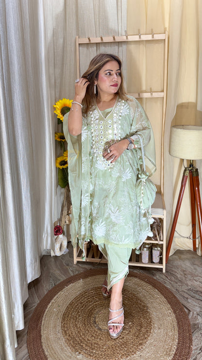 4-Piece Embroidered Co-Ord Set with Potli | Premium Festive Wear for Women