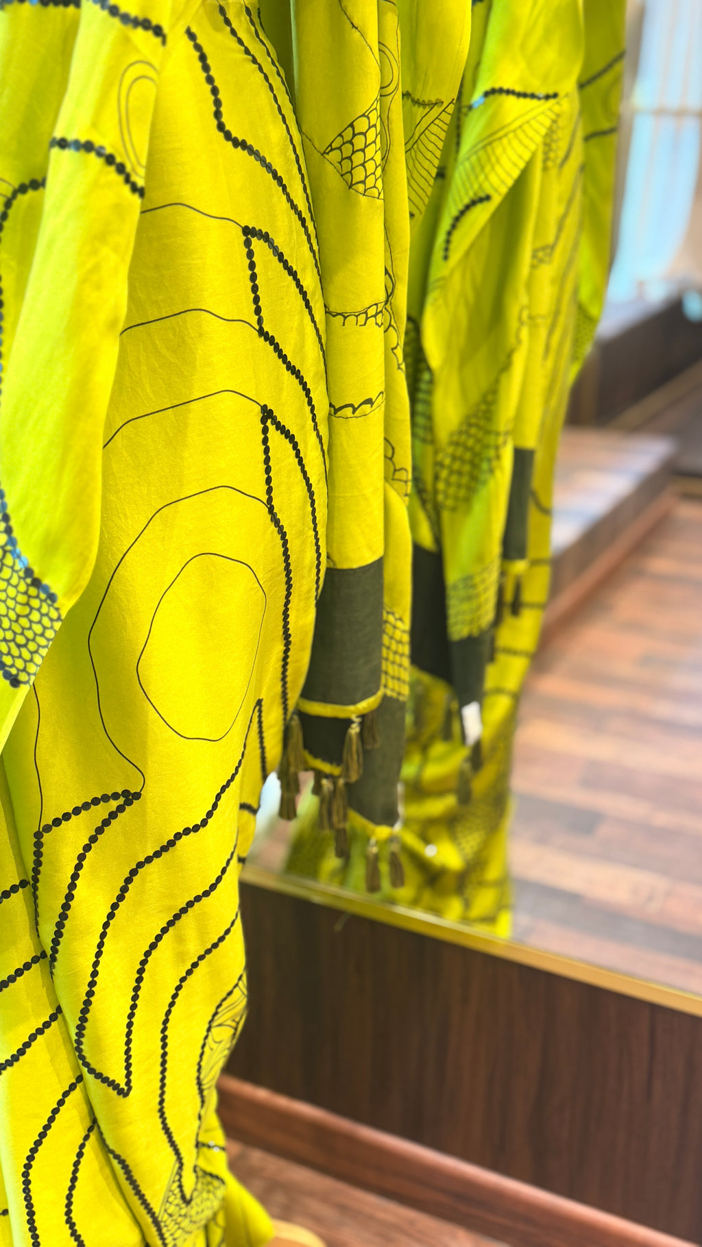 Lime Green Gajji Silk Saree