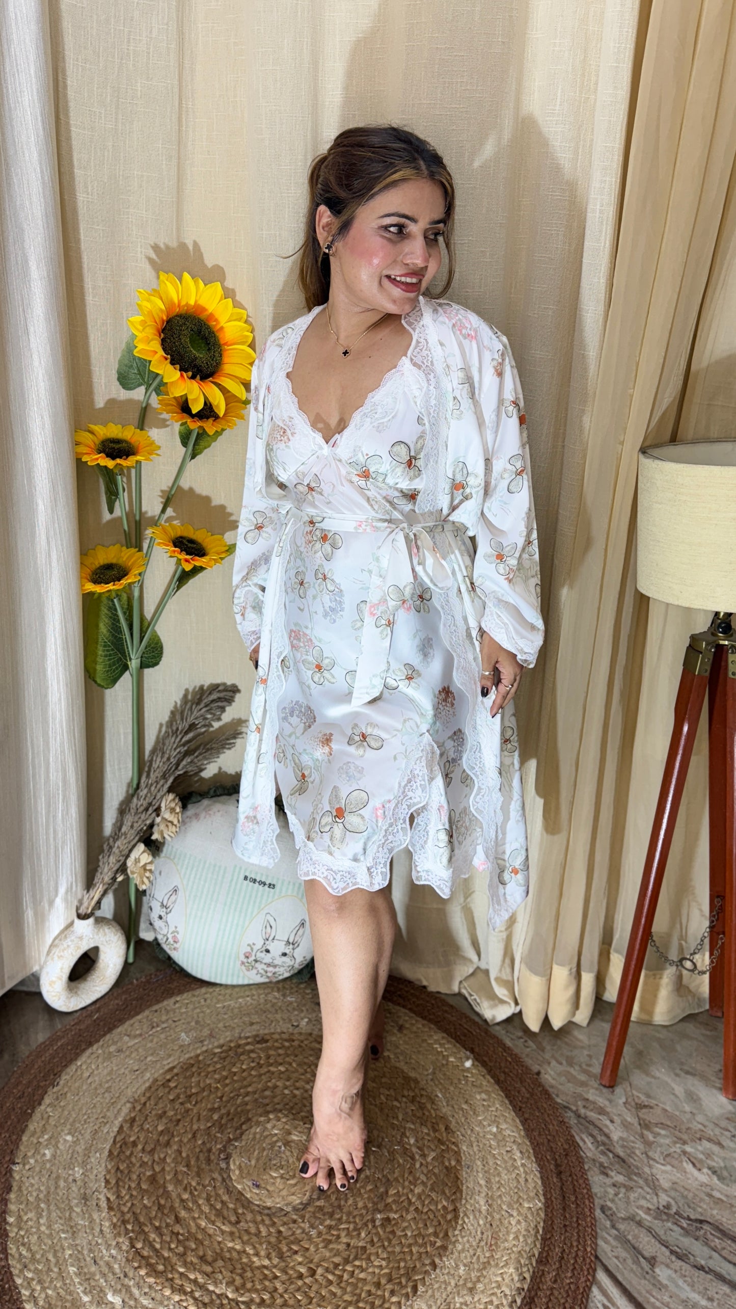 3pc Satin Nighty Set