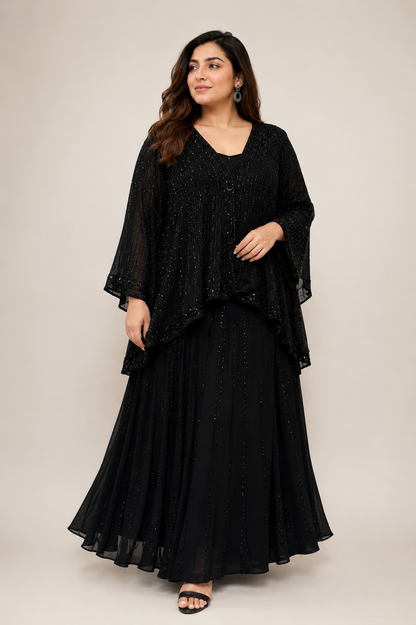 3-Piece Embellished Sharara Set