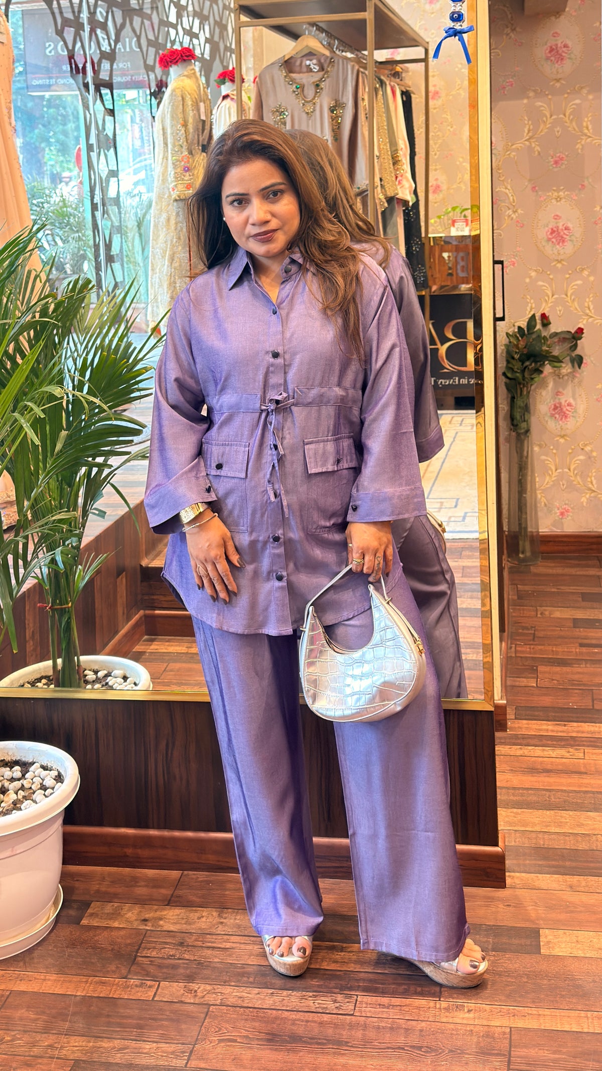 Luxury Cotton Co-Ord Set – Lavender