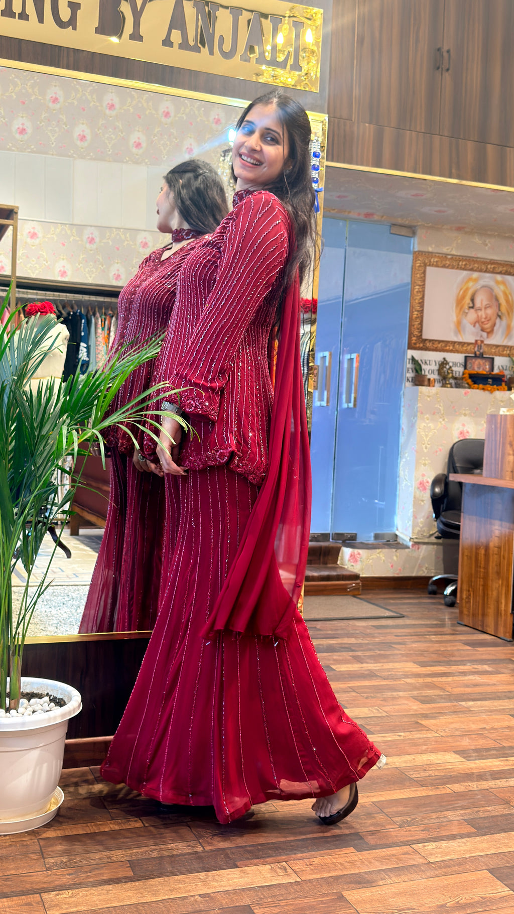 Embellished Sharara Suit Set