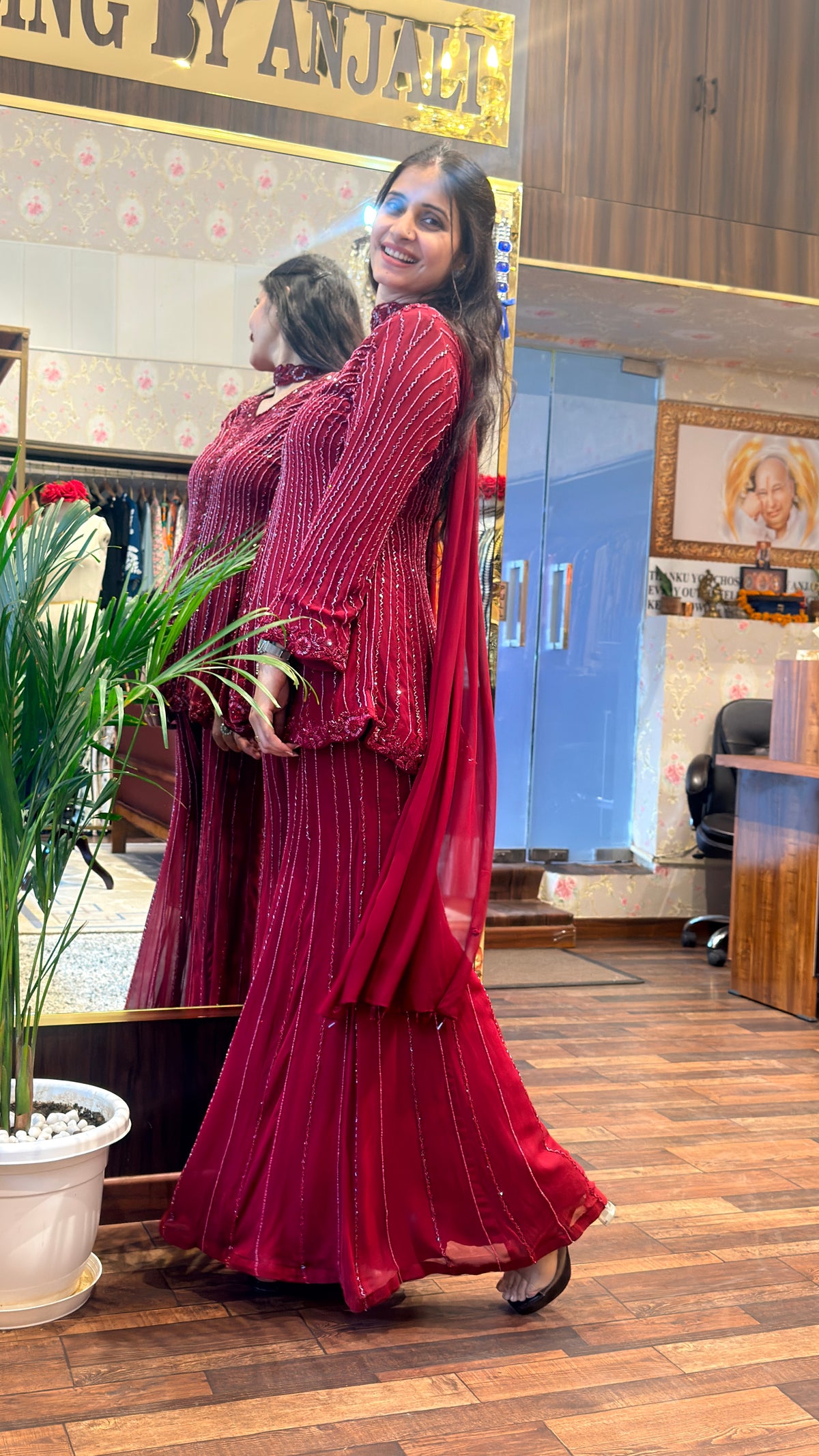 Embellished Sharara Suit Set