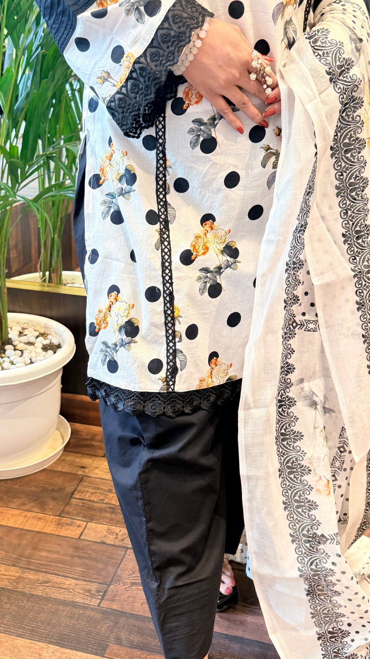 Floral Polka Suit Set