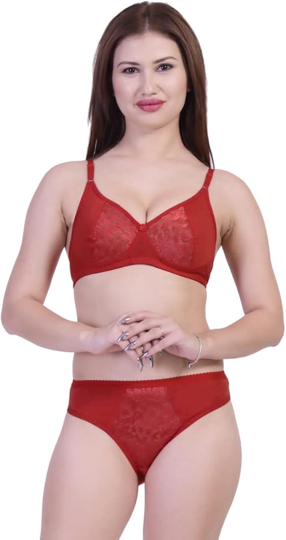 Elegant Lace Bra & Panty Set for Women