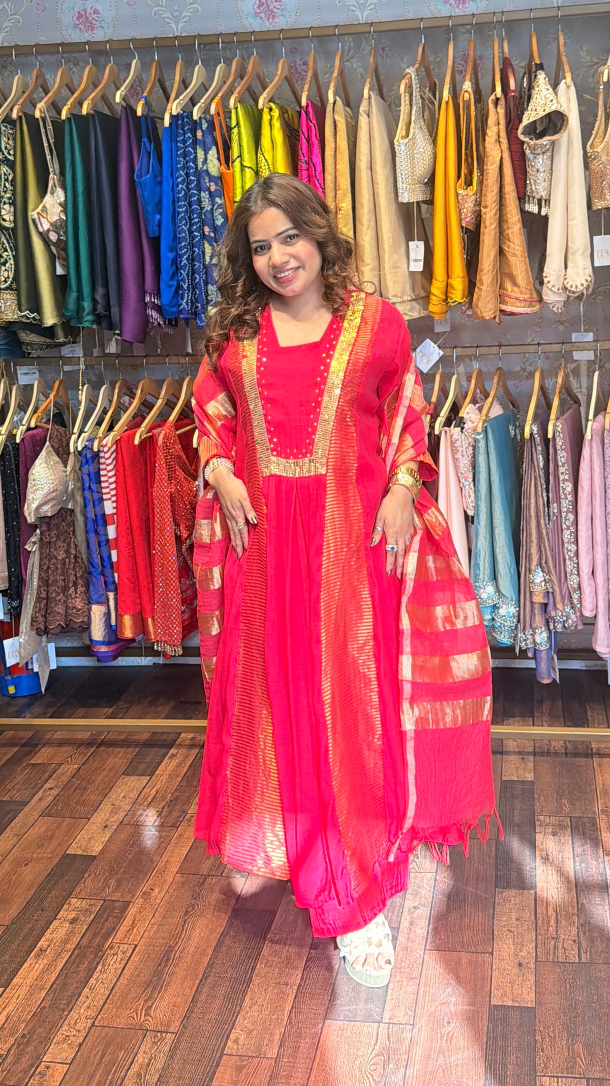 Pure Chanderi Cotton Suit Set