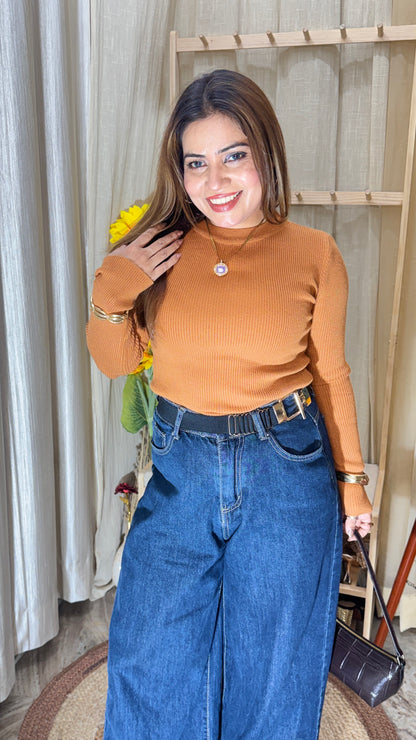 Winter Ribbed Full Sleeve Top