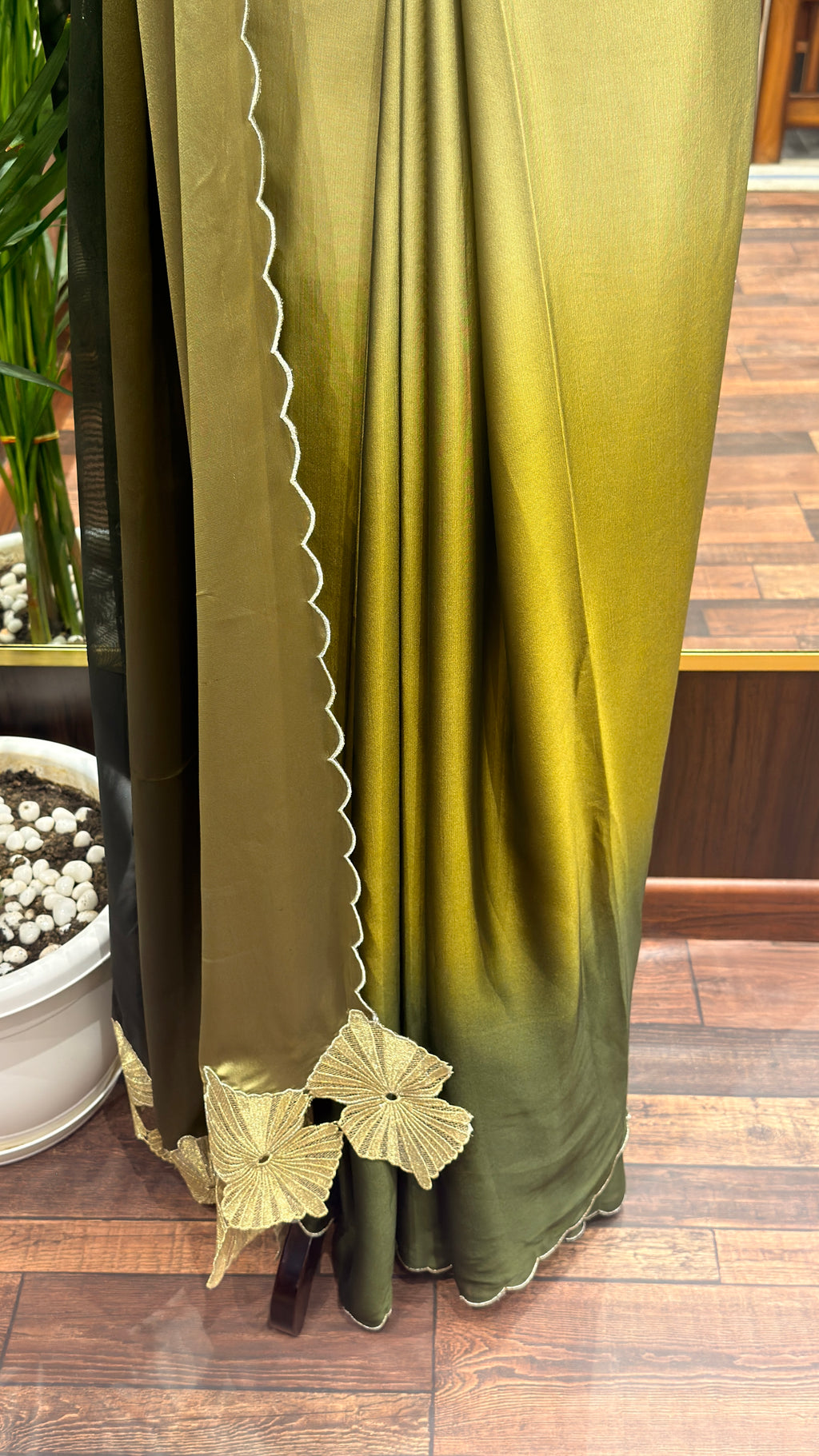 Cutwork Pallu and Embellished Blouse