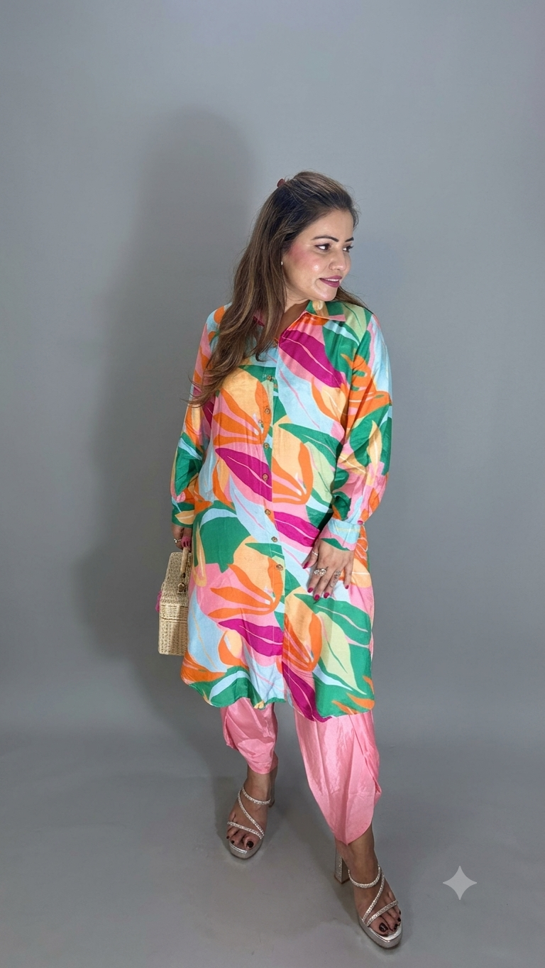 Tropical Printed Cotton Co-ord Set