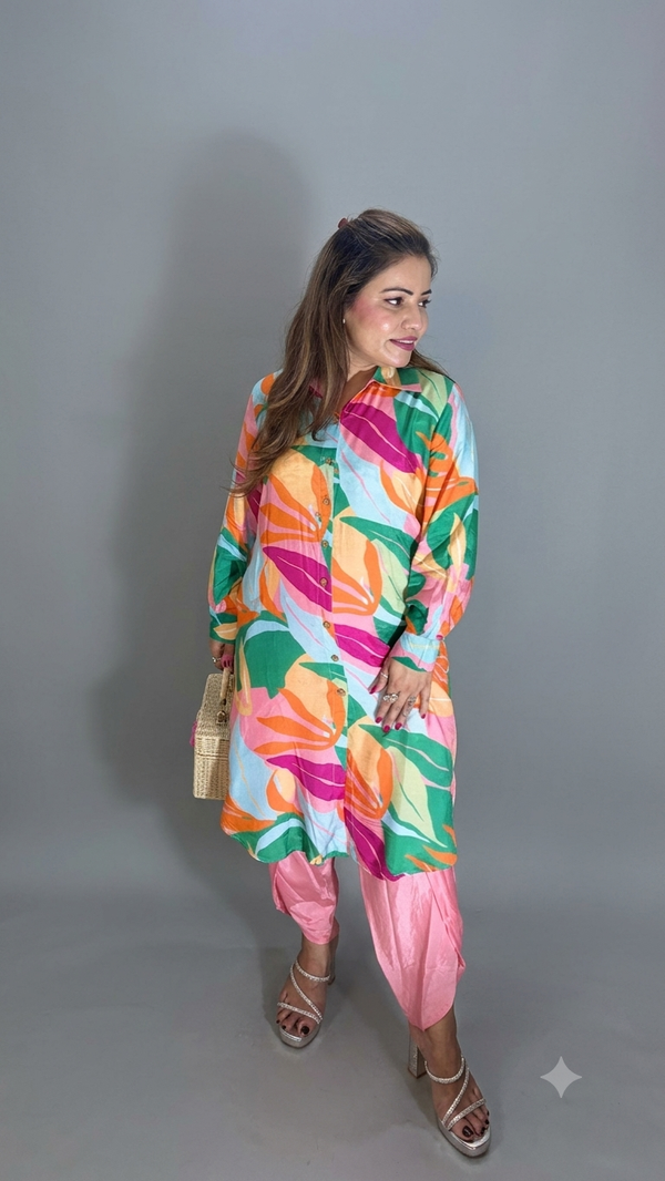 Tropical Printed Cotton Co-ord Set