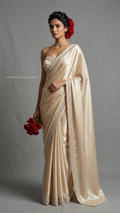 Tissue Silk Saree with Hand-Embellished Border