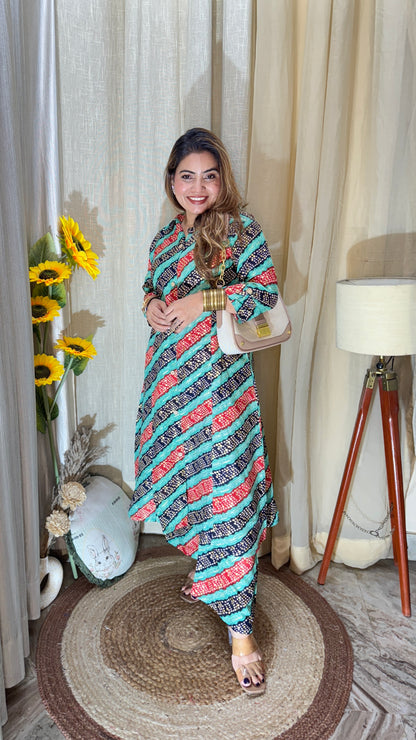 Cotton printed Kurta Pant Set