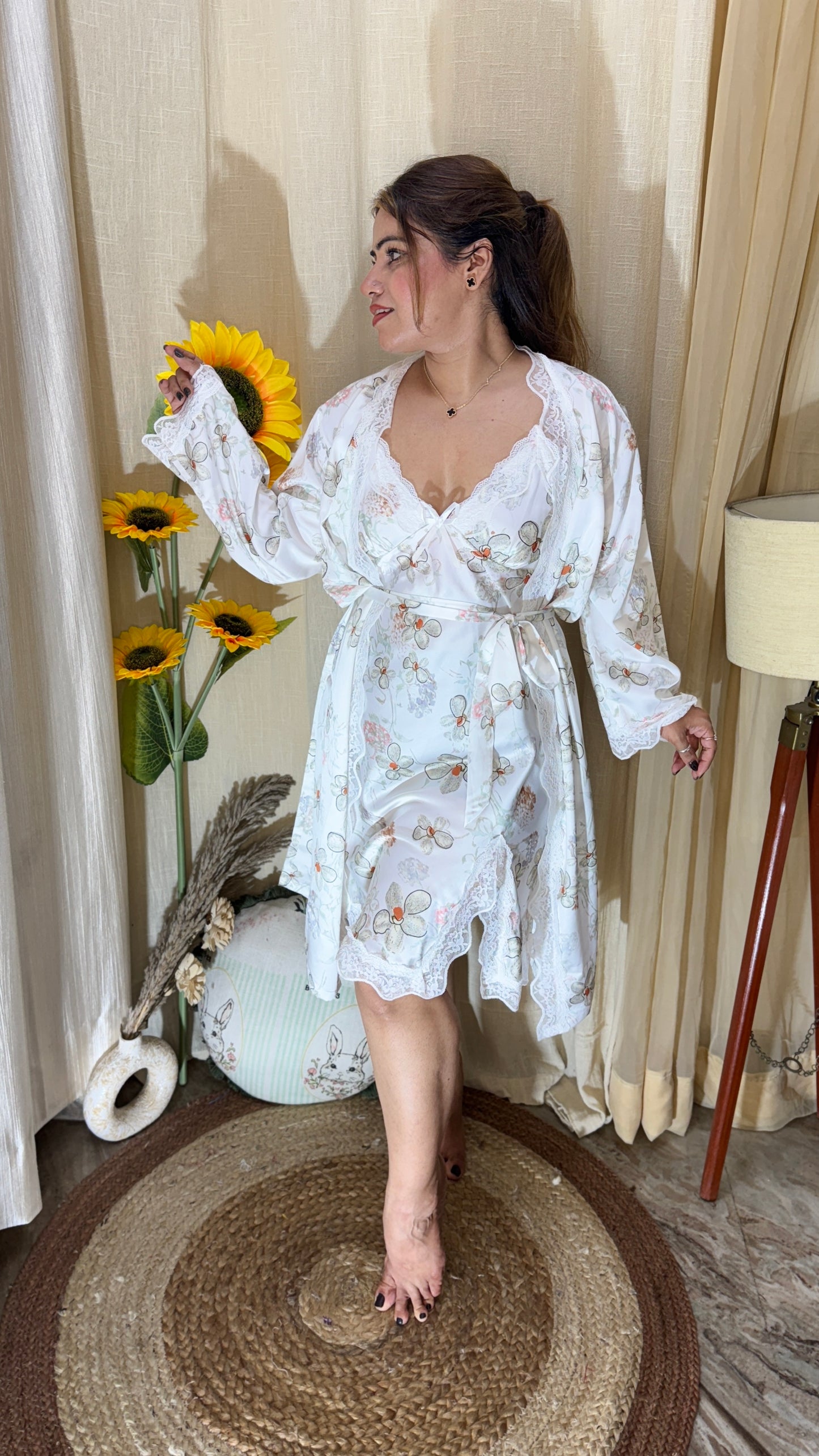 3pc Satin Nighty Set