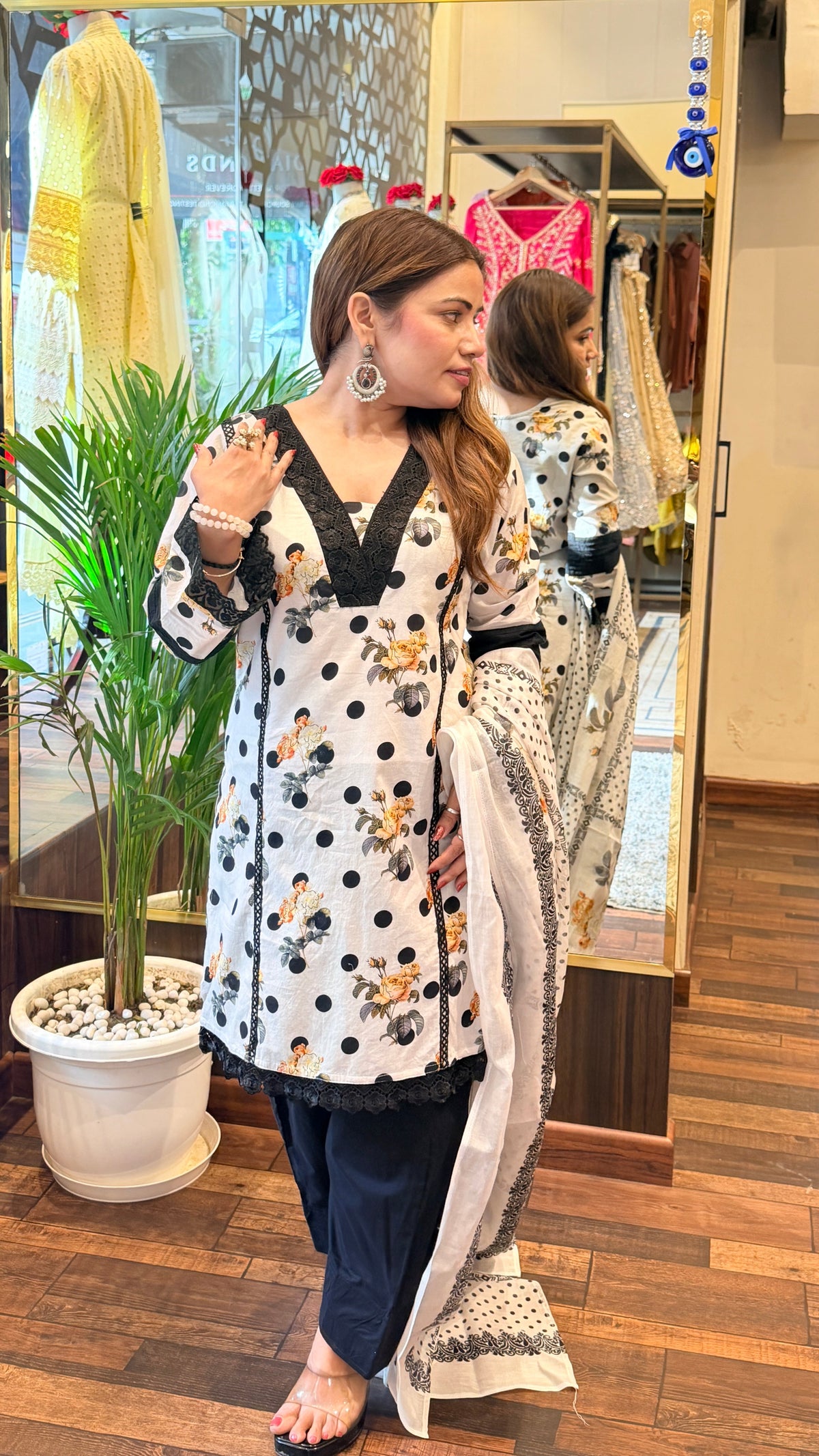 Floral Polka Suit Set