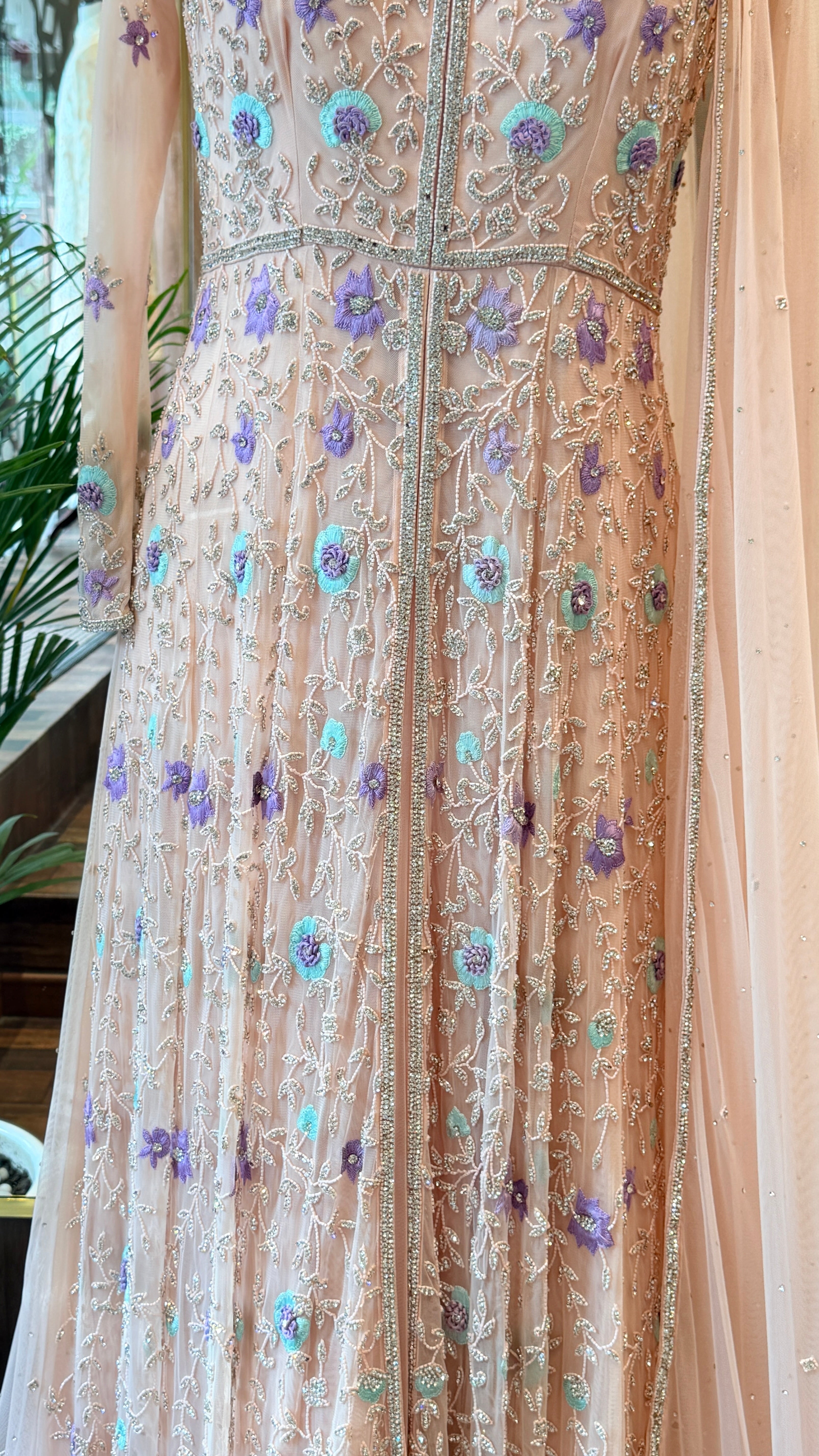 Floral Embroidered Anarkali Set