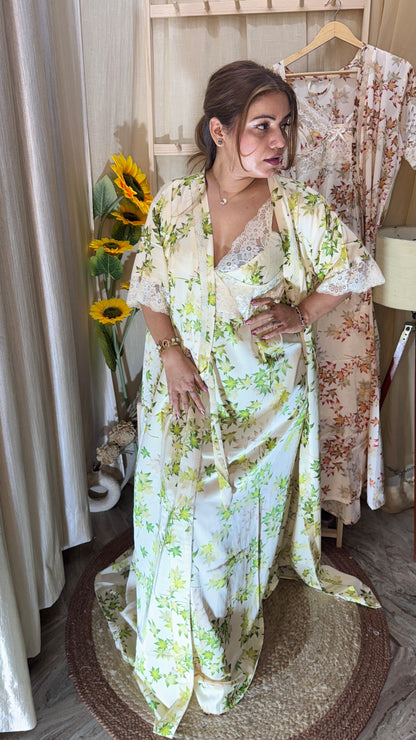 2pc printed nighty gown set