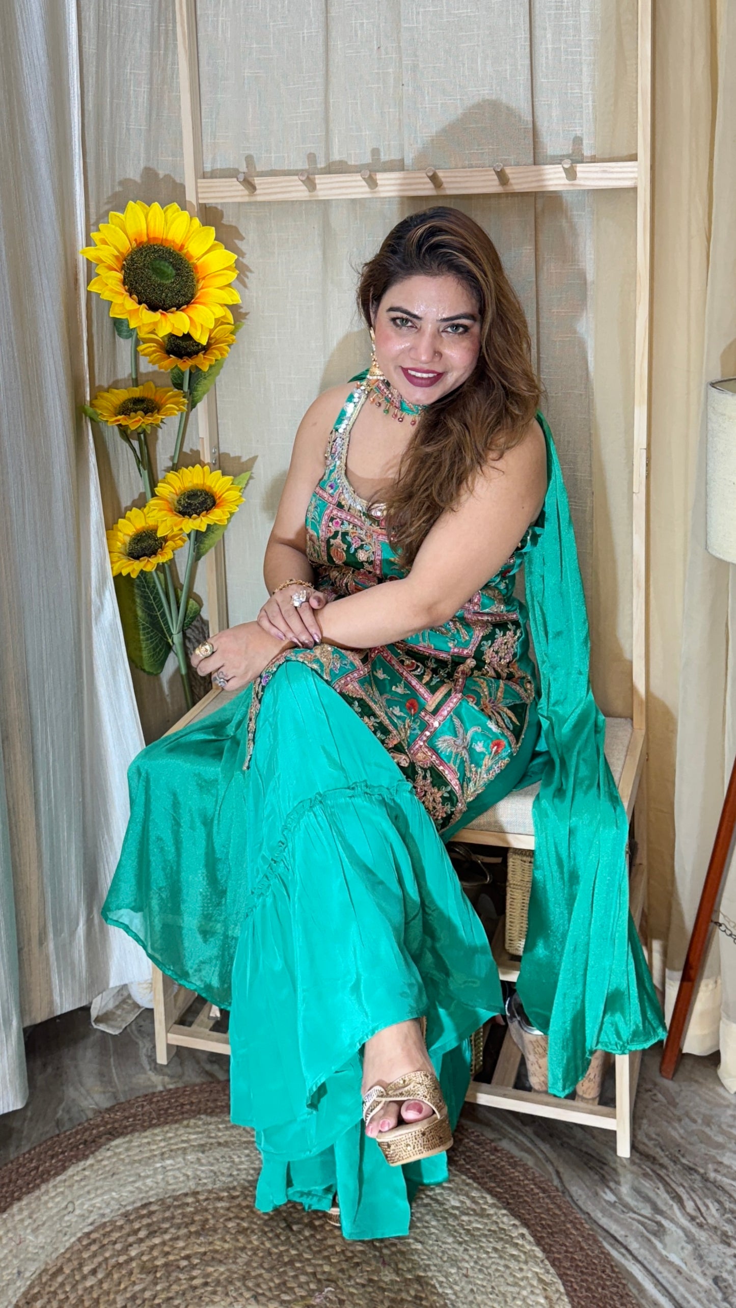 Pichwai Sharara Suit Set – Elegant Festive Wear
