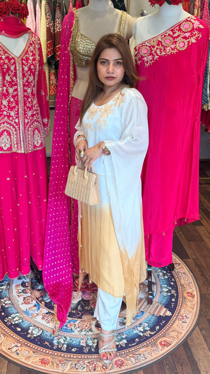 Ombre Embroidered Kurta Set | Resort Luxe Edit
