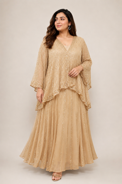 3-Piece Embellished Sharara Set