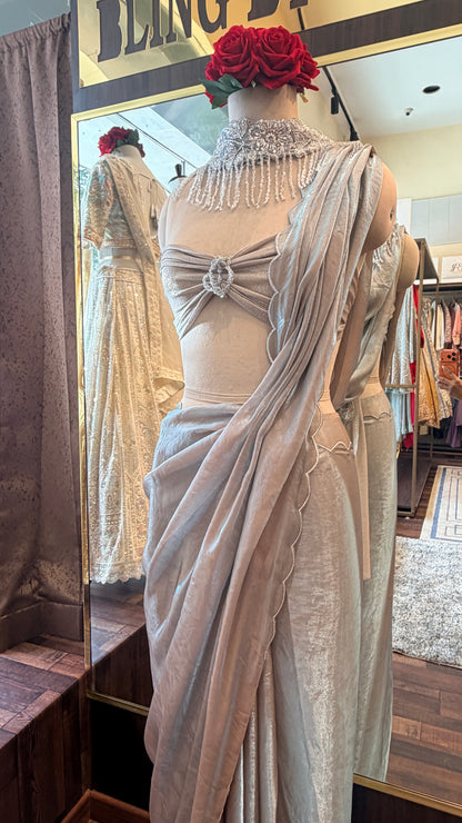 Luxury Cocktail Saree | Designer South Delhi Collection