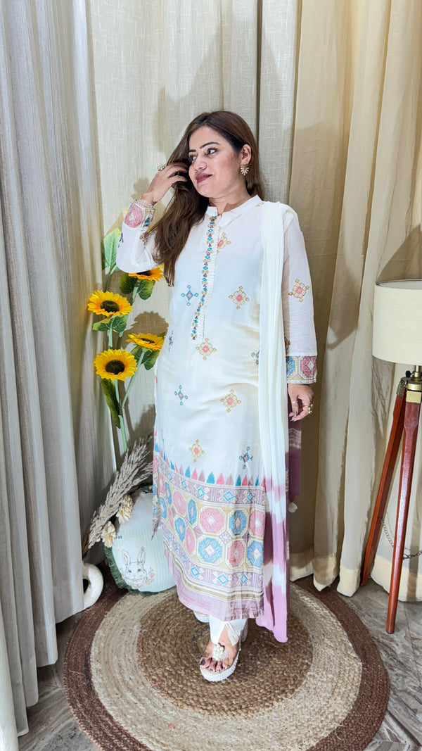 3pc Pure cotton printed suit set