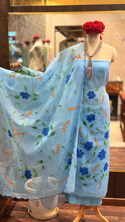 Hand-Painted Unstitched Suit Set