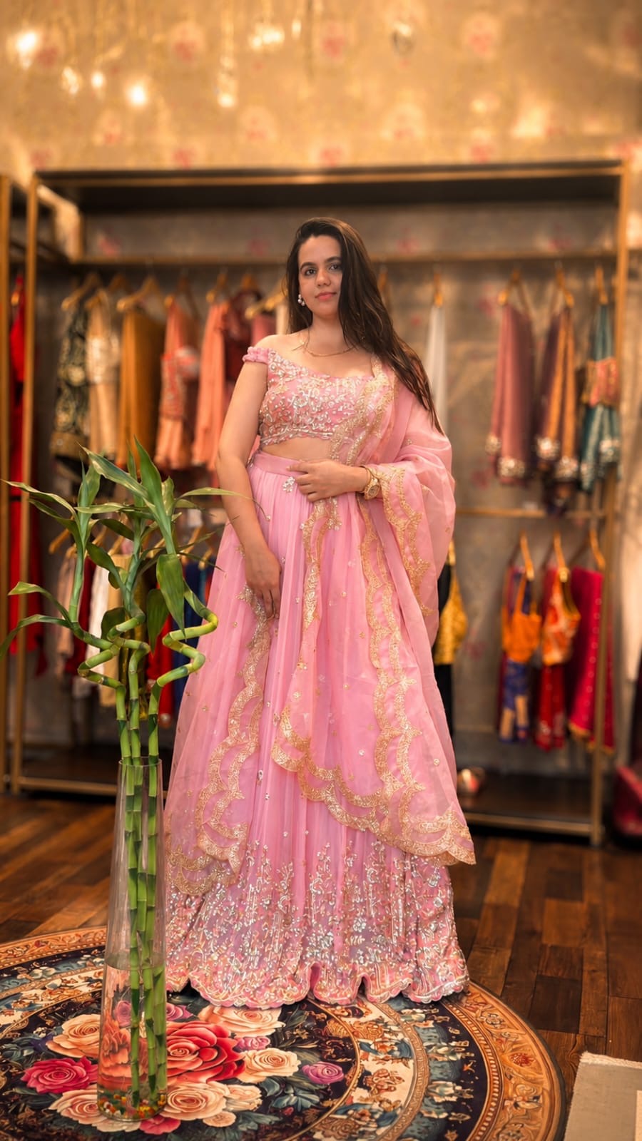 Embroidered Lehenga Set with Dupatta