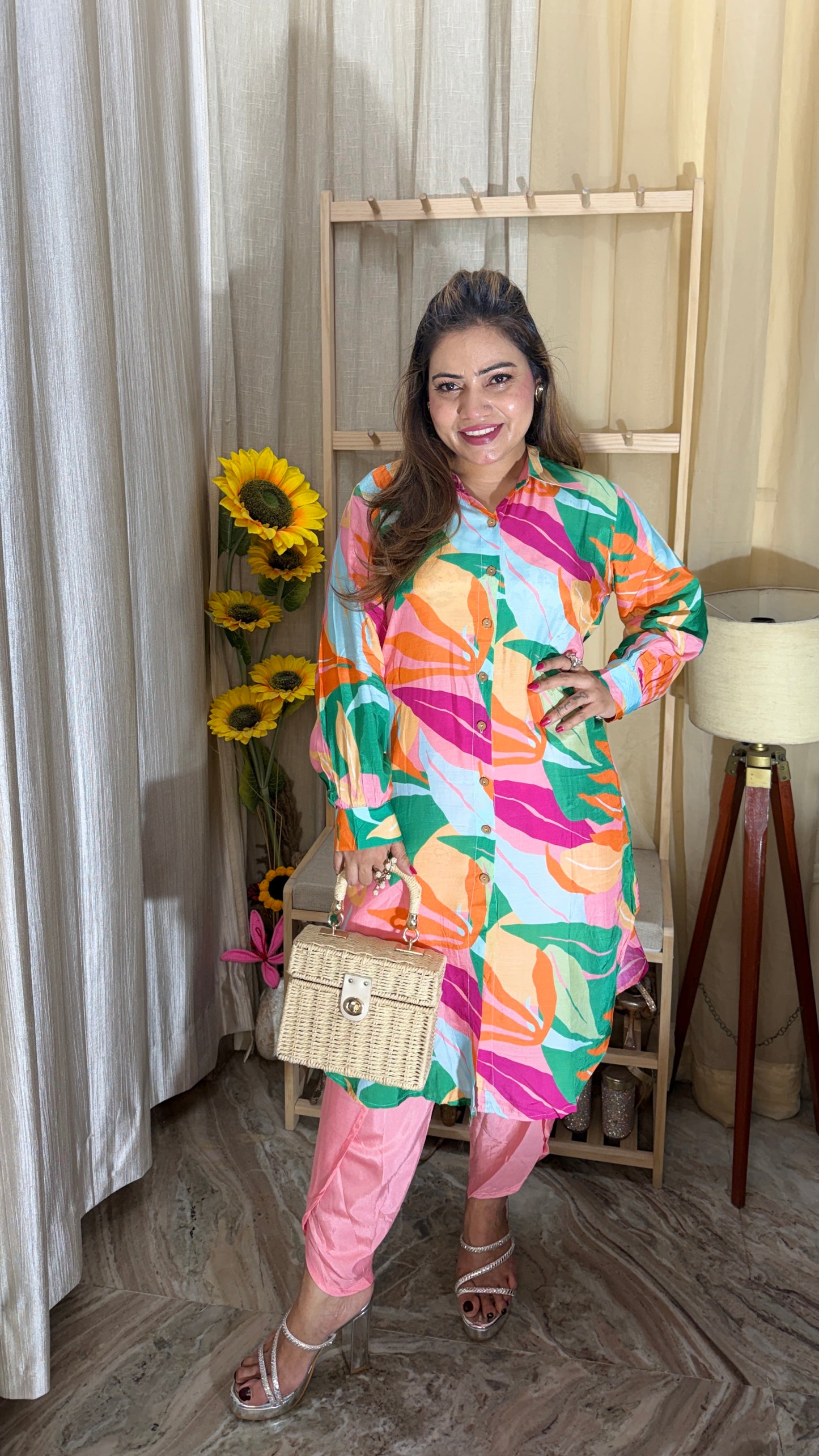 Tropical Printed Cotton Co-ord Set