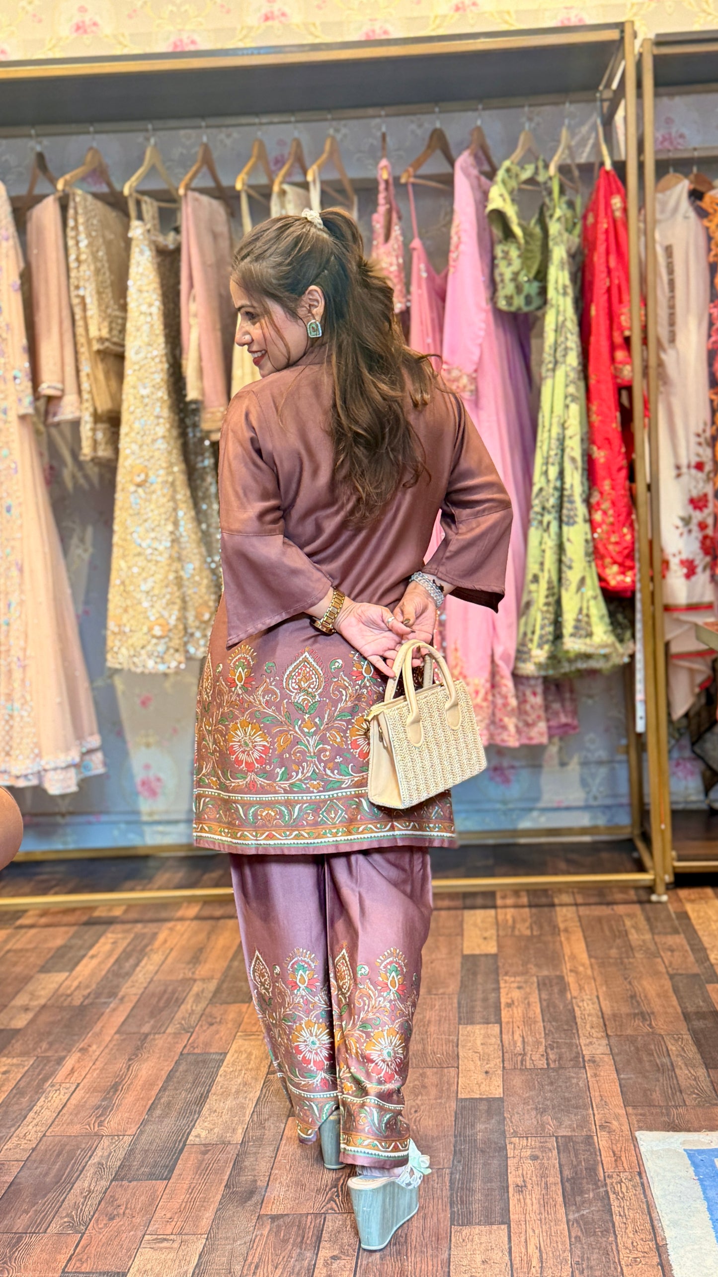 Co-ord Set with Embroidered Neckline