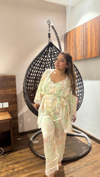 luxurious nightwear 4pc set