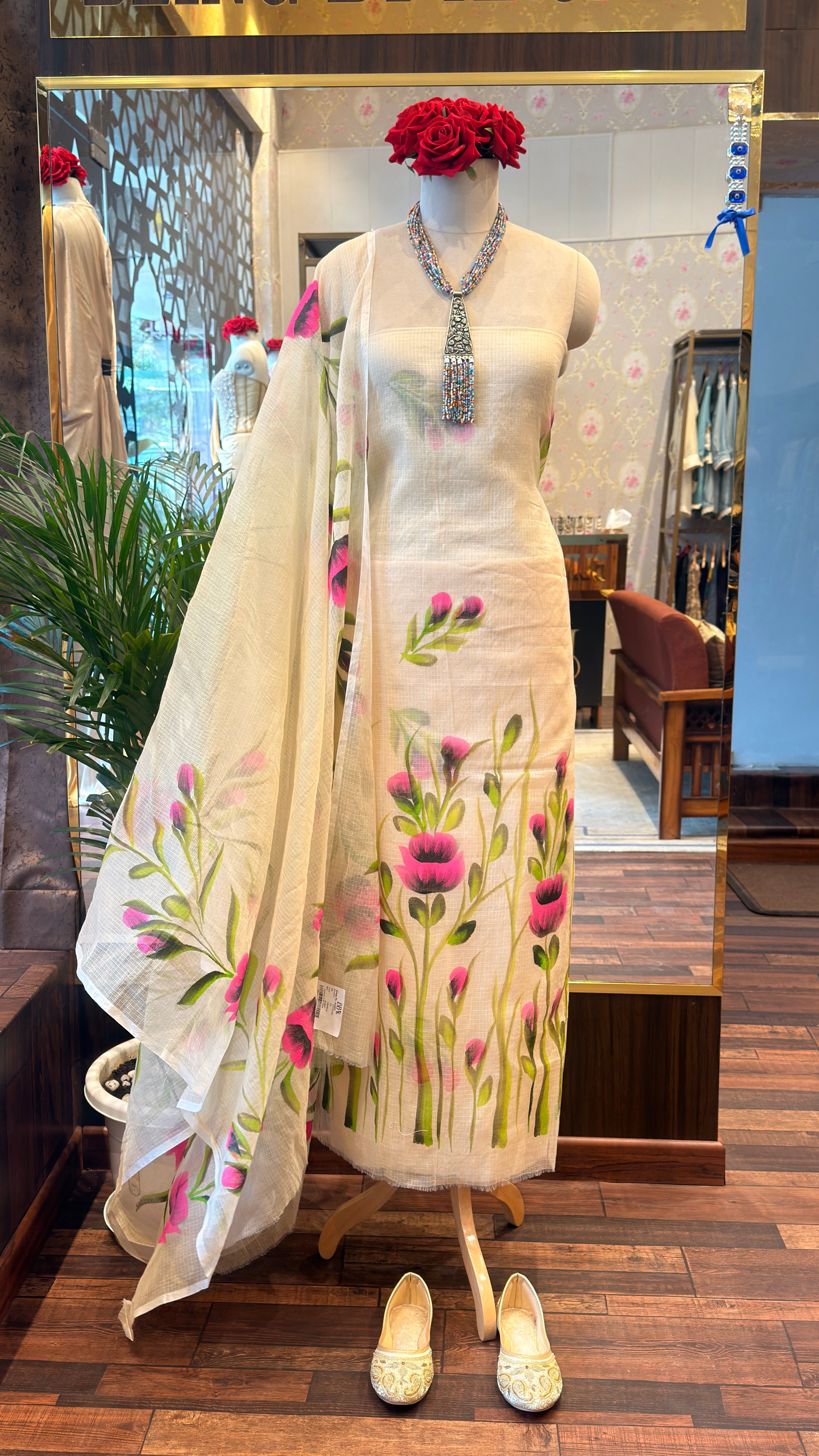 Hand-Painted Unstitched Suit Set