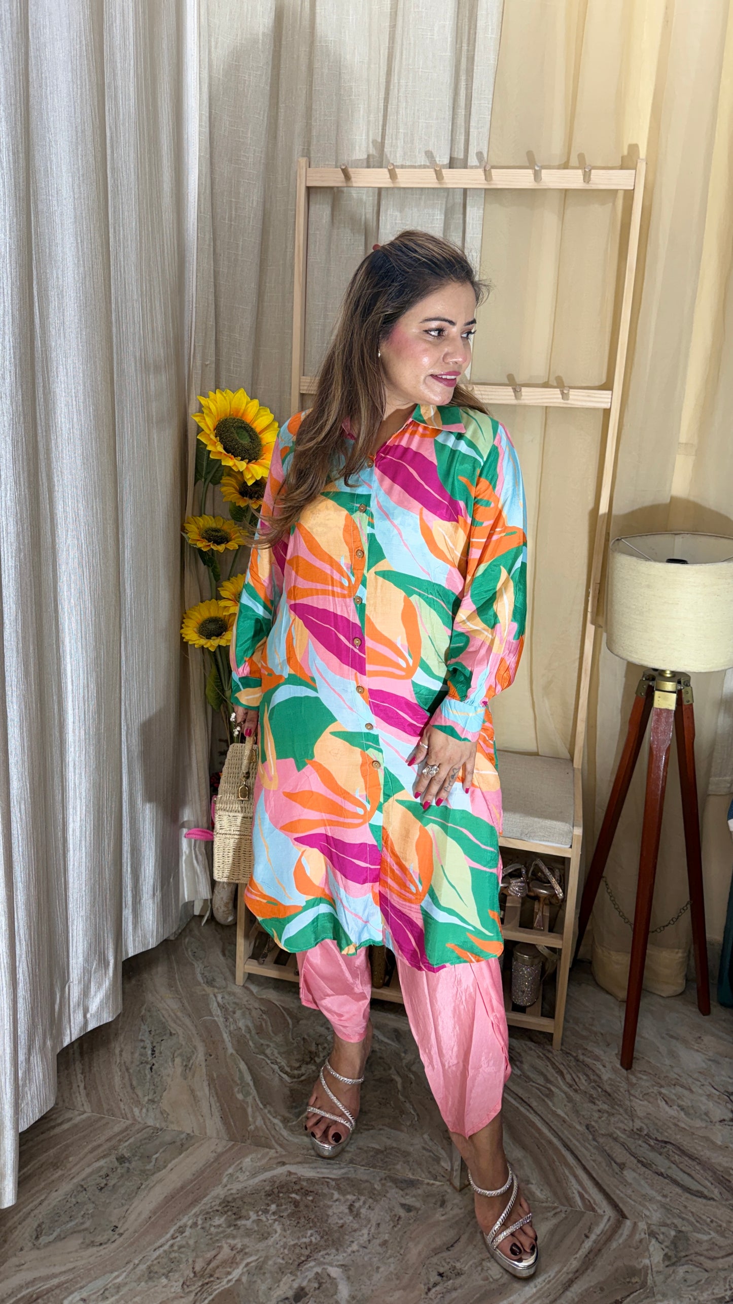 Tropical Printed Cotton Co-ord Set