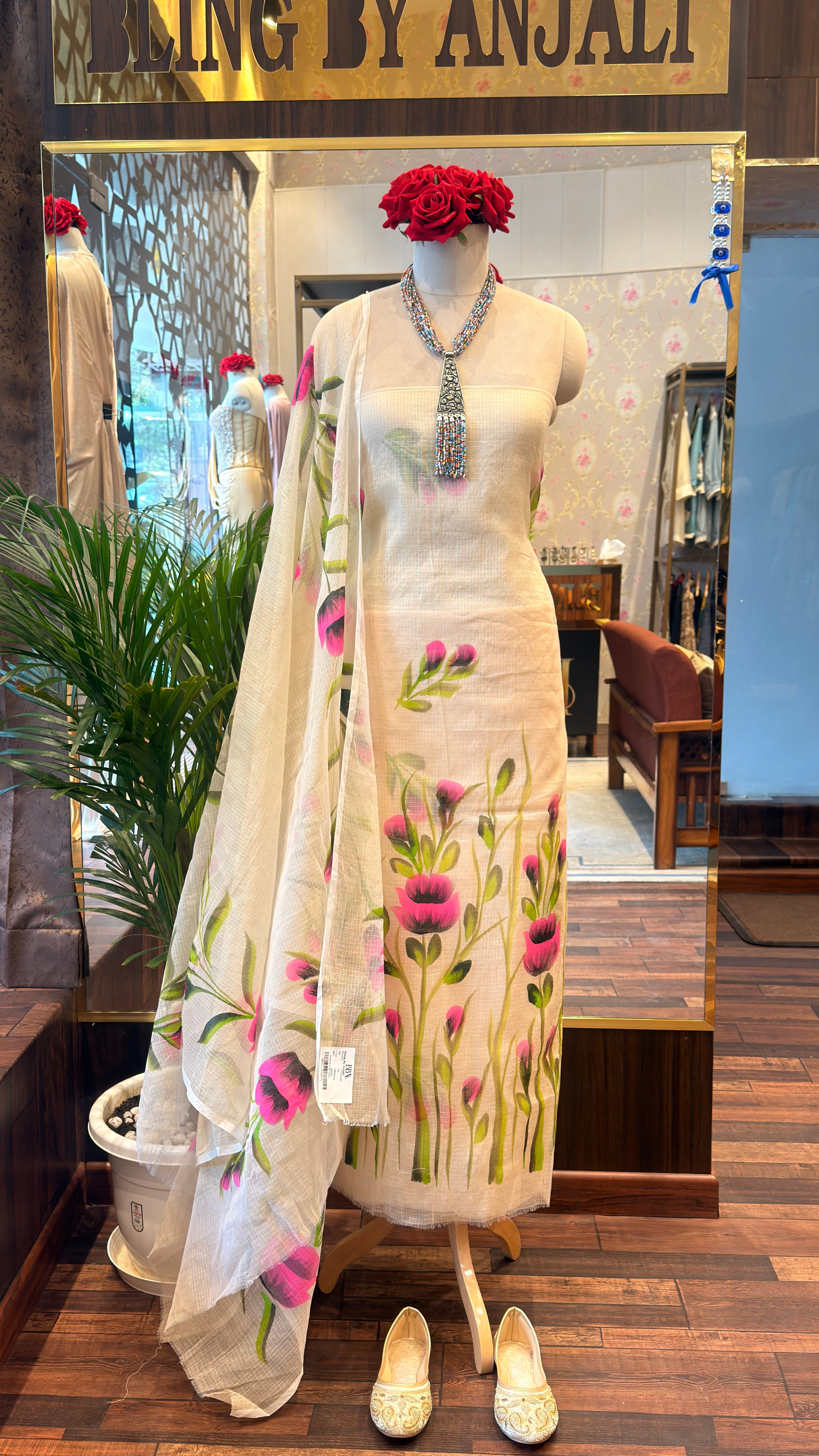 Hand-Painted Unstitched Suit Set
