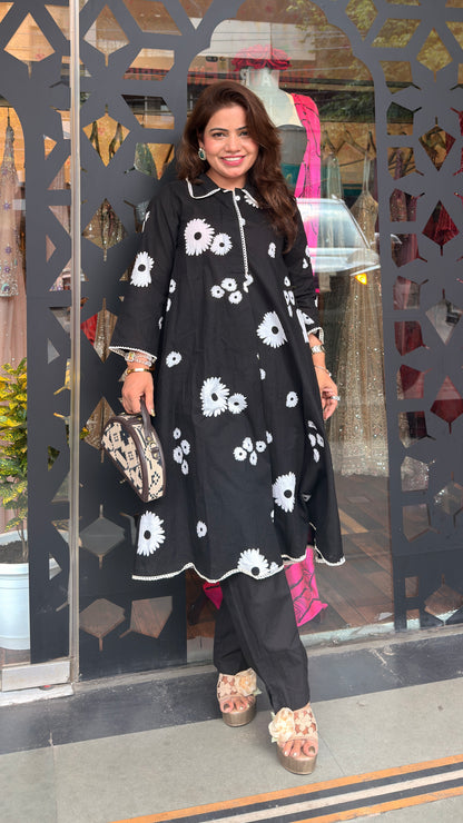 Pure Cotton Floral Print Kurti Set