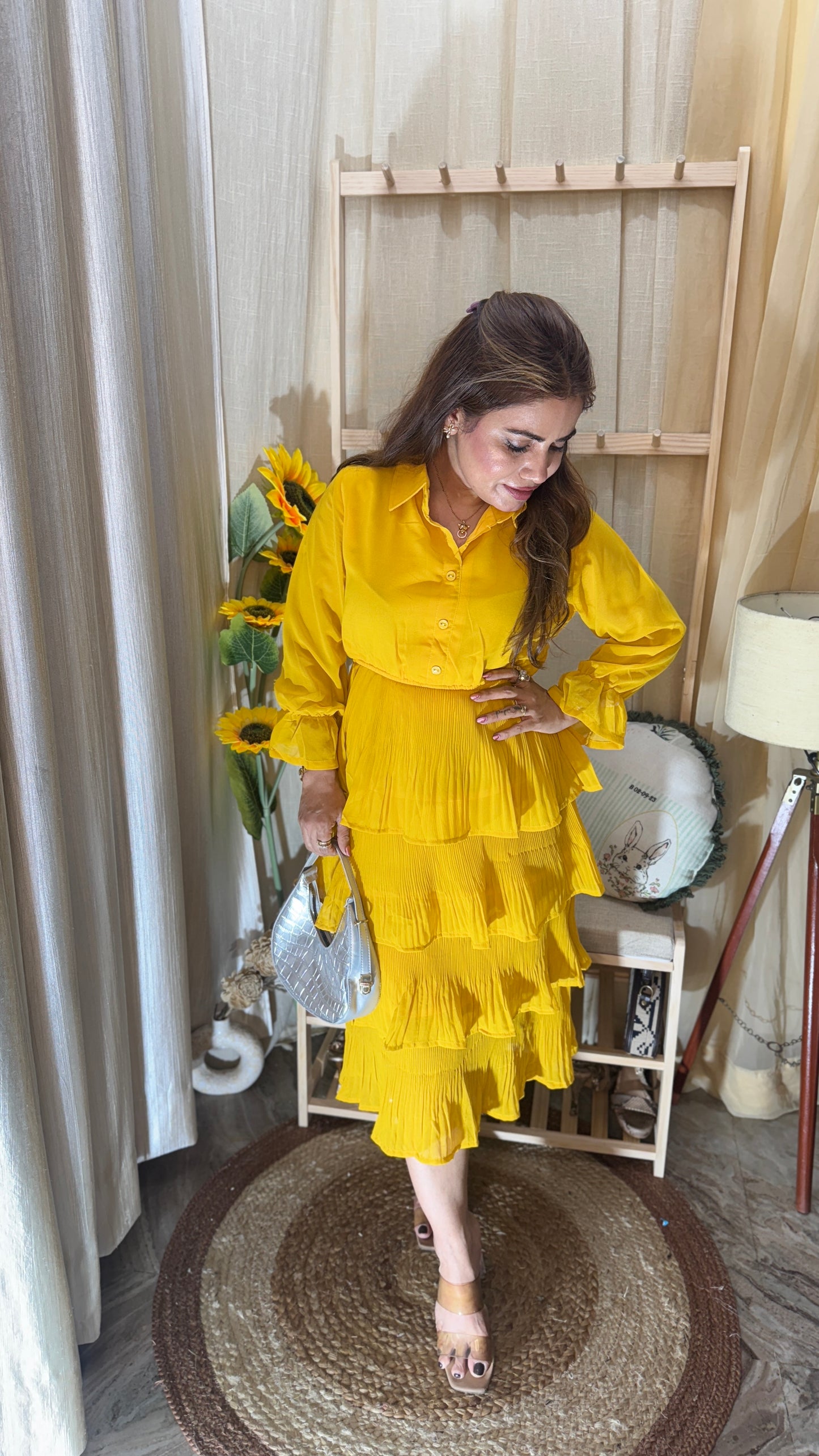 Pleated Frill Dress
