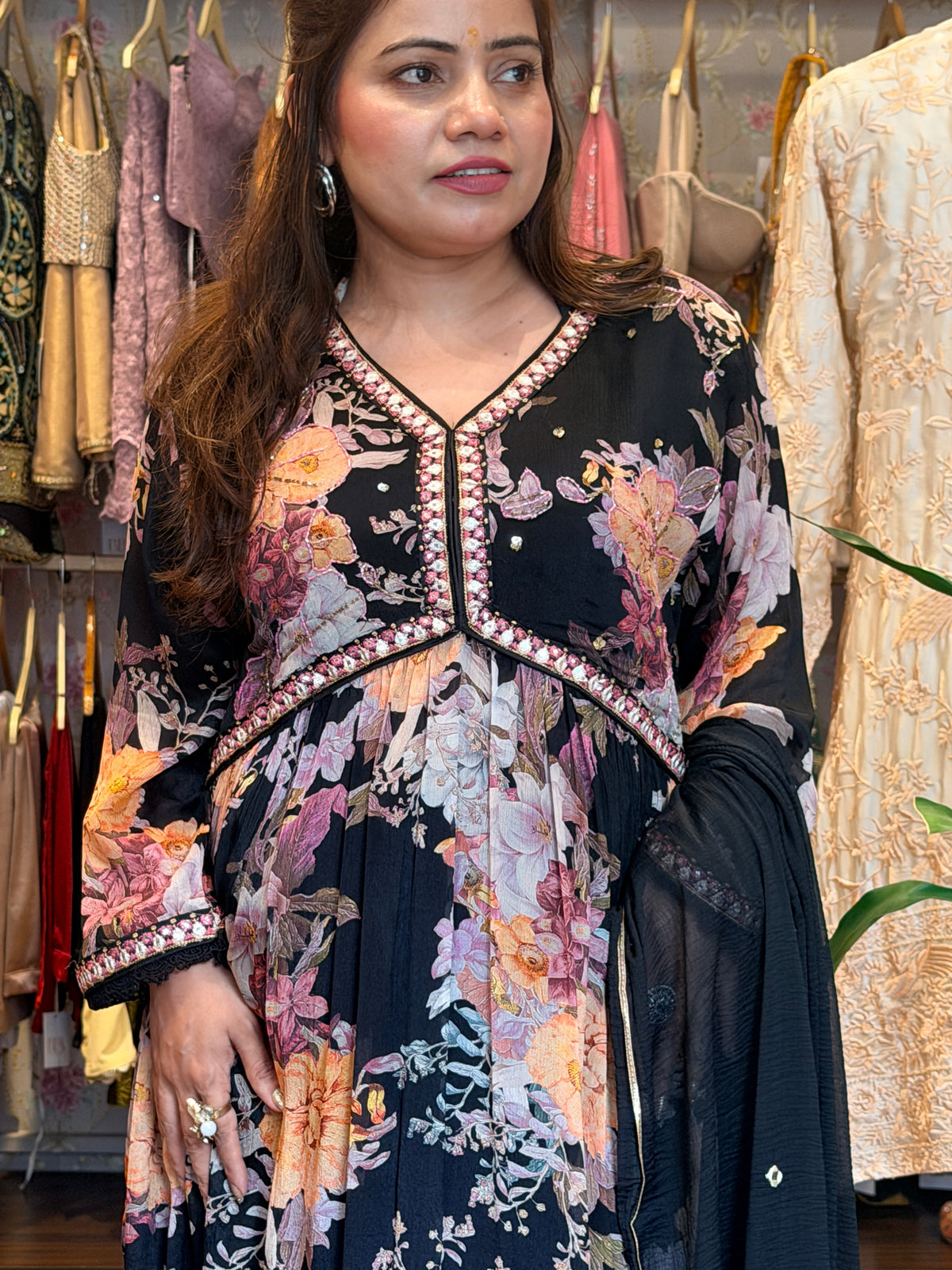 Floral Anarkali Suit Set