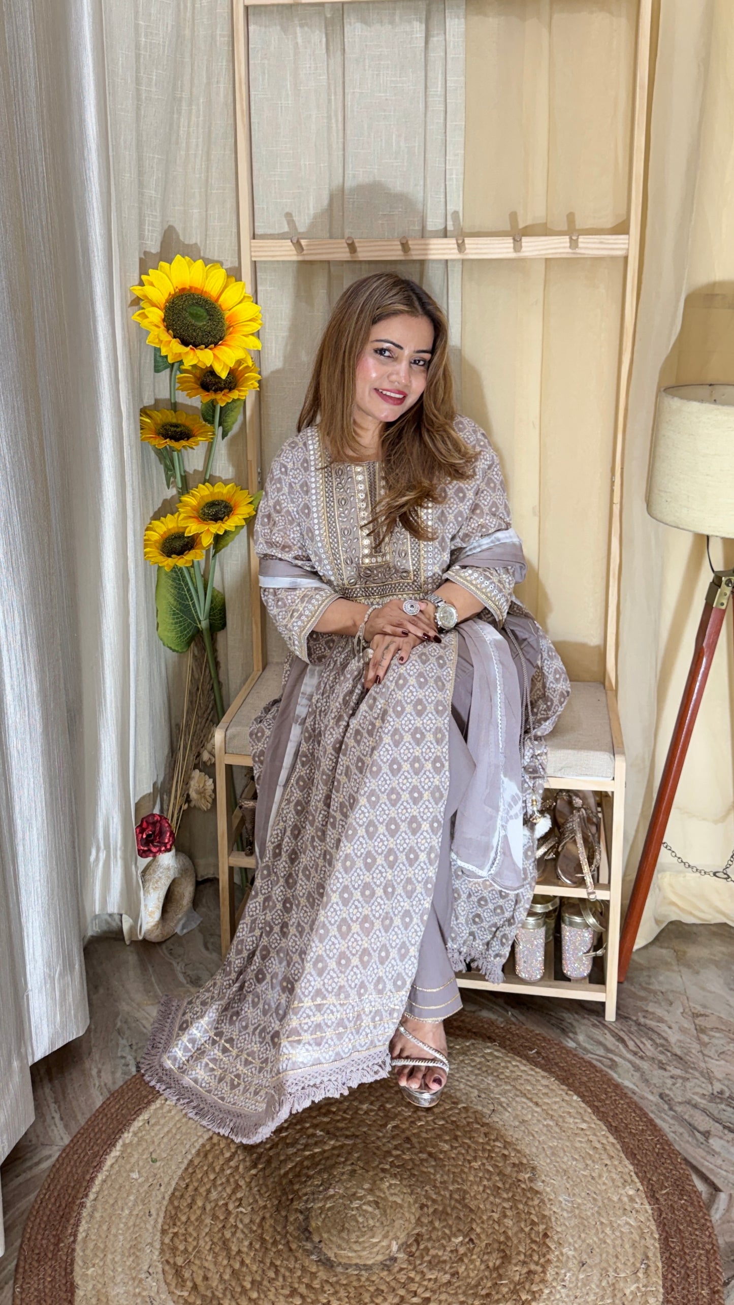 Embroidered Anarkali Kurta Set with Dupatta | Festive Ethnic Wear for Women