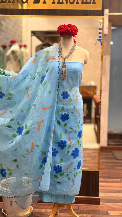 Hand-Painted Unstitched Suit Set