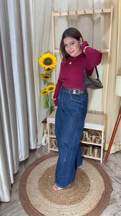 Winter Ribbed Full Sleeve Top