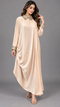 Ivory Satin Drape Dress with