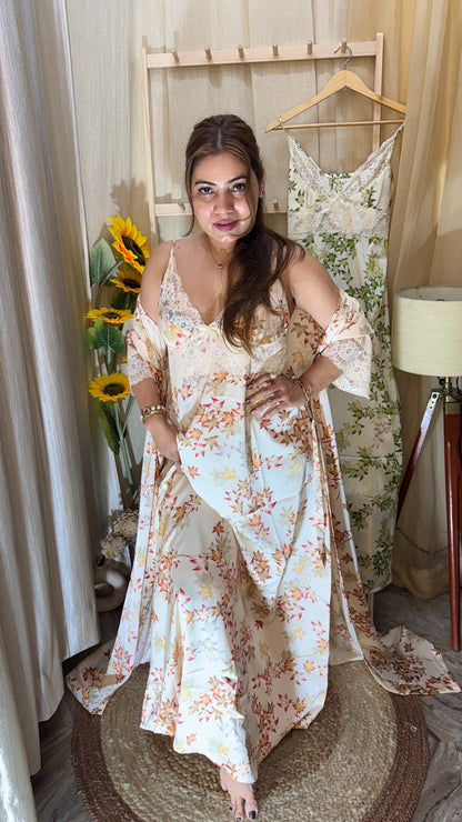 2pc printed nighty gown set