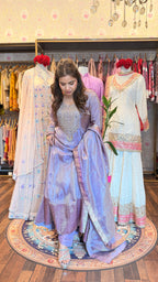Lavender Luxe – Embroidered Anarkali Set