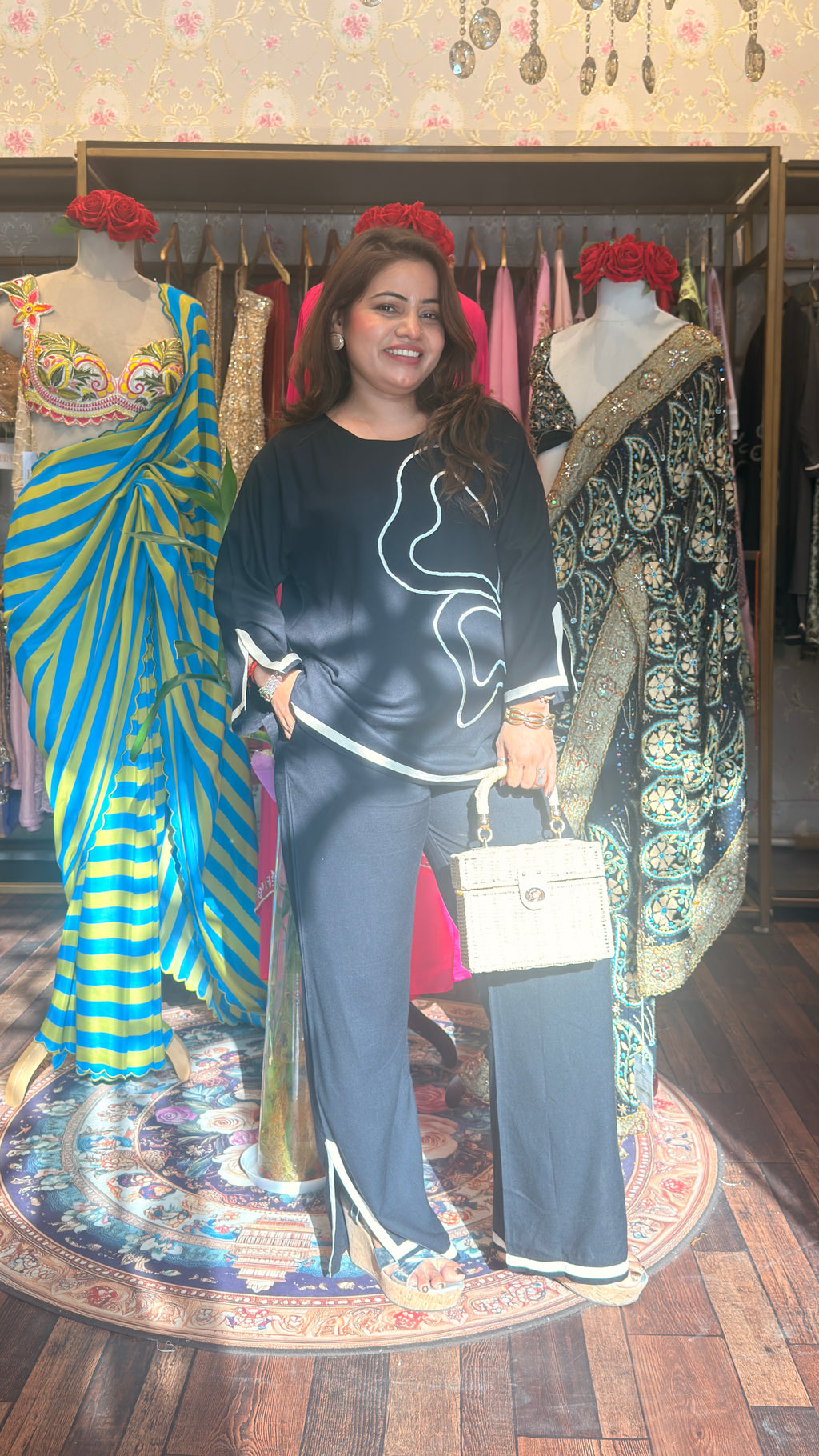 Abstract Black Co-Ord Set