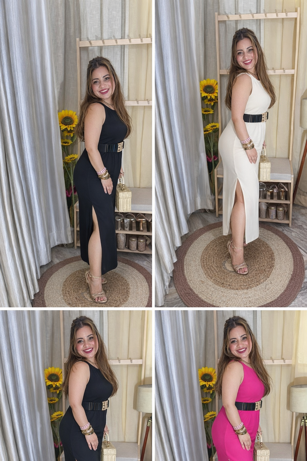 Side-Slit Midi Dress