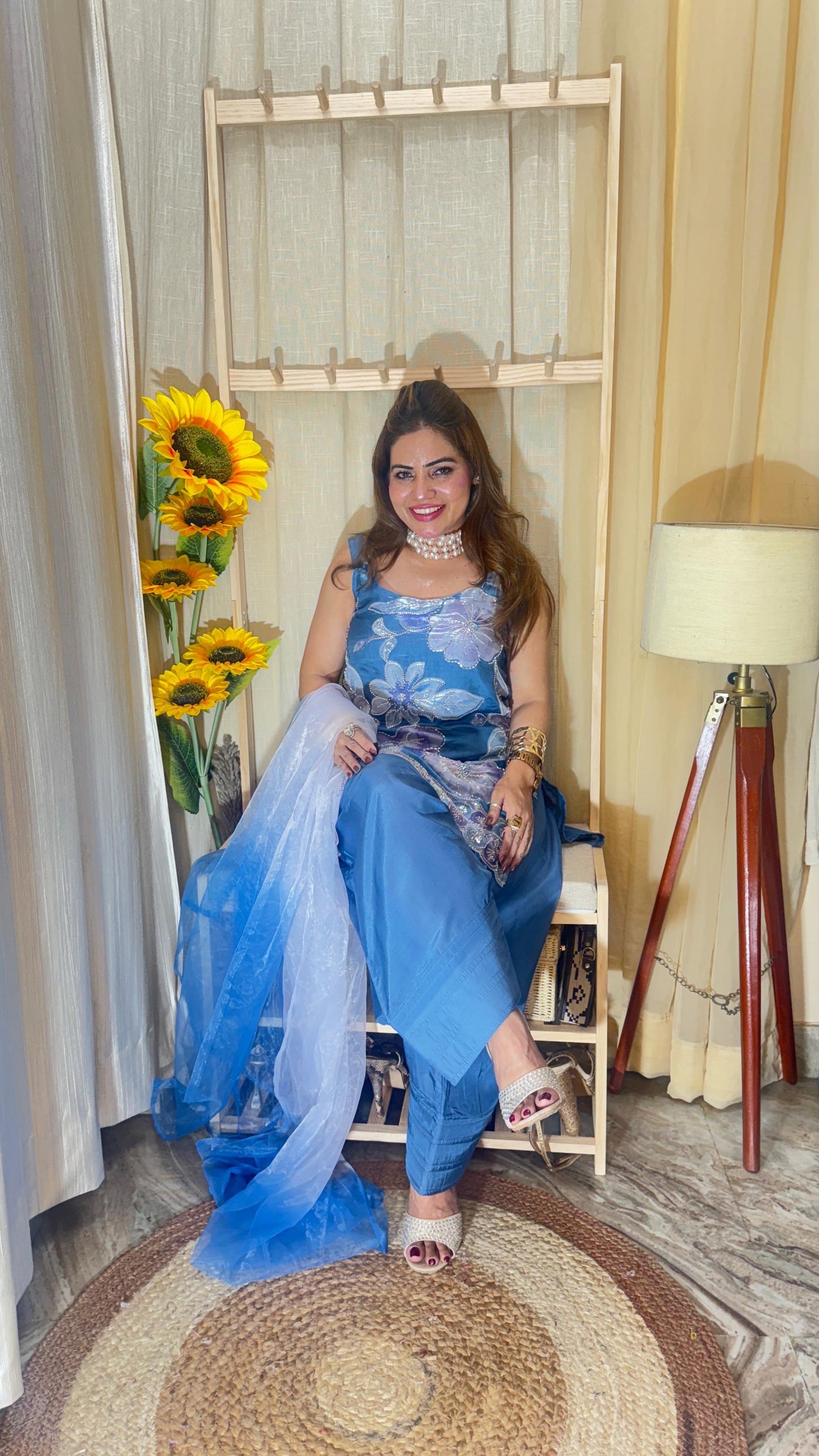 Elegant Embroidered Farsi Suit with Dupatta
