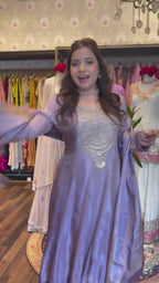 Lavender Luxe – Embroidered Anarkali Set