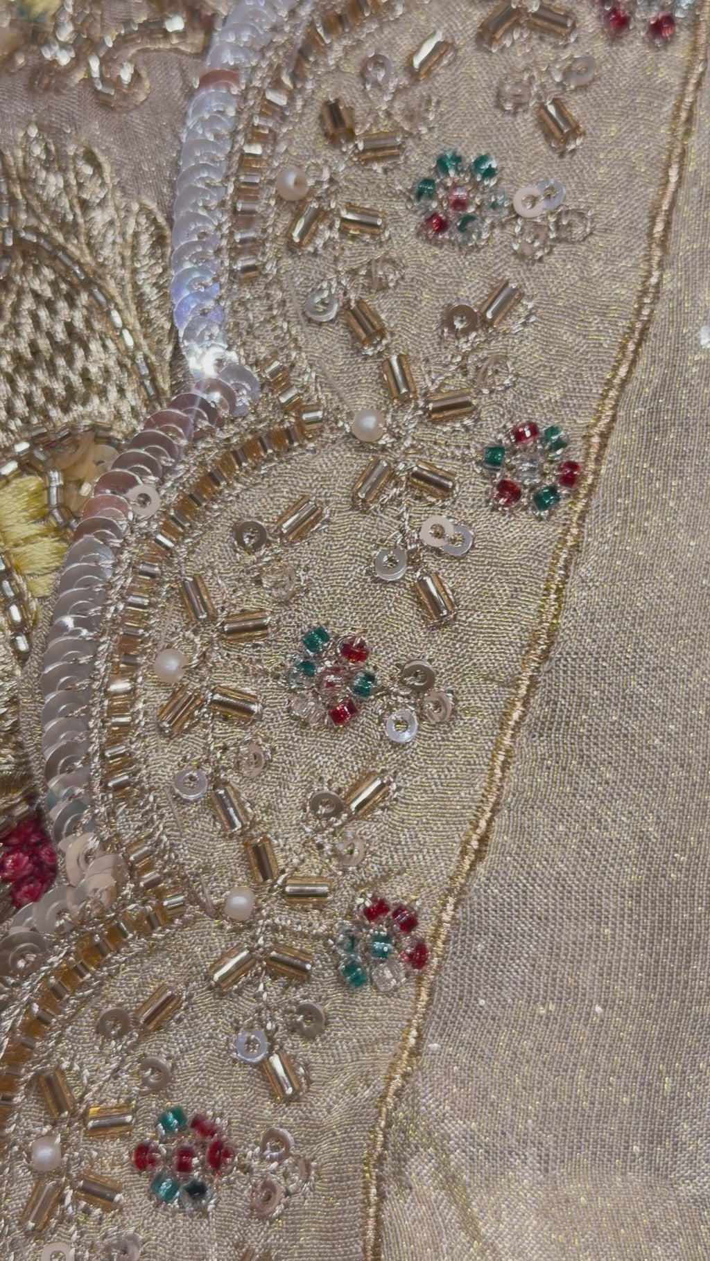 Embroidered Sharara Suit Contrast Dupatta