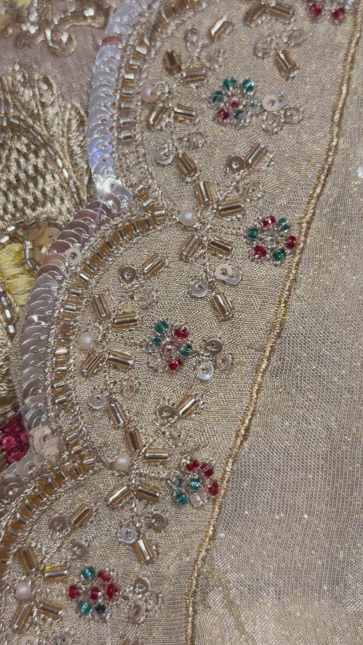 Embroidered Sharara Suit Contrast Dupatta