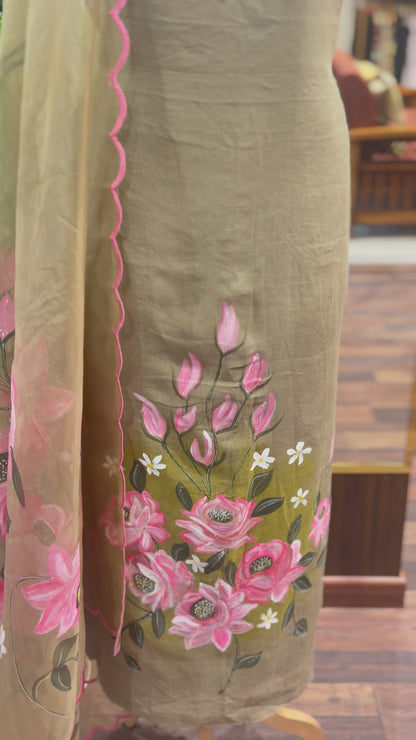 Hand-Painted Unstitched Suit Set